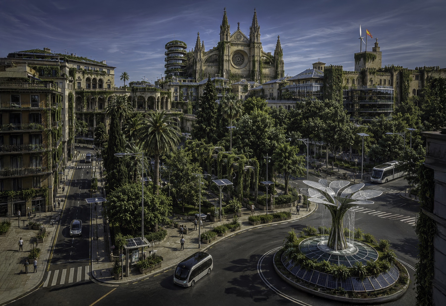 La ciutat del demà, obra de Tomeu Fiol creada a partir de una fotografía de Palma reinterpretada con inteligencia artificial